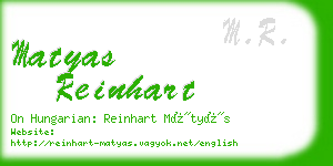 matyas reinhart business card